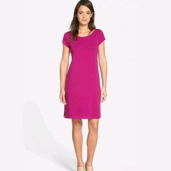 Elieen Fisher Magenta Shift Dress - Picture 1 of 11